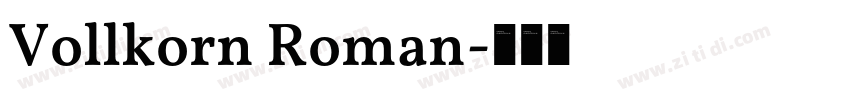 Vollkorn Roman字体转换